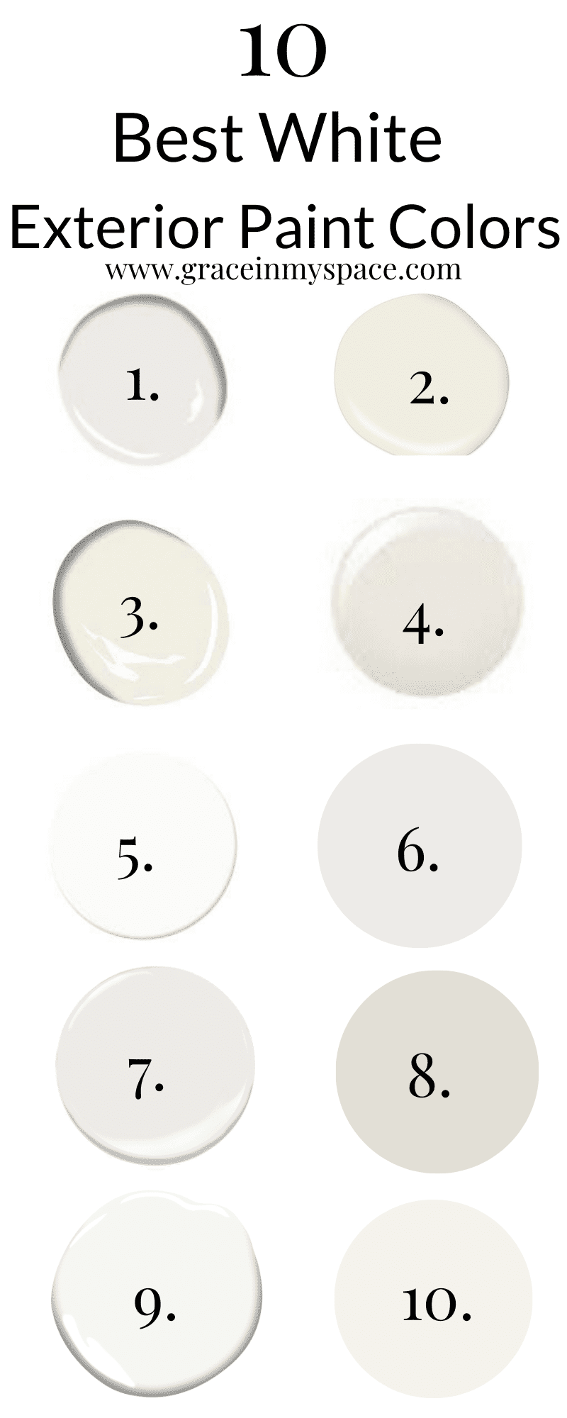 10 Best Exterior White Paint Colors (2024) Grace In My Space