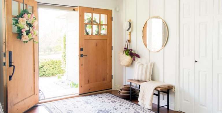 Floor to ceiling board and batten entryway feature image