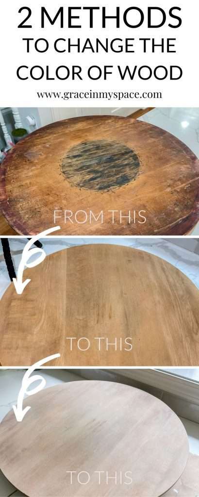 How to Make Dark Stained Wood Lighter  