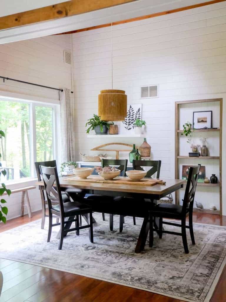 Styled dining room