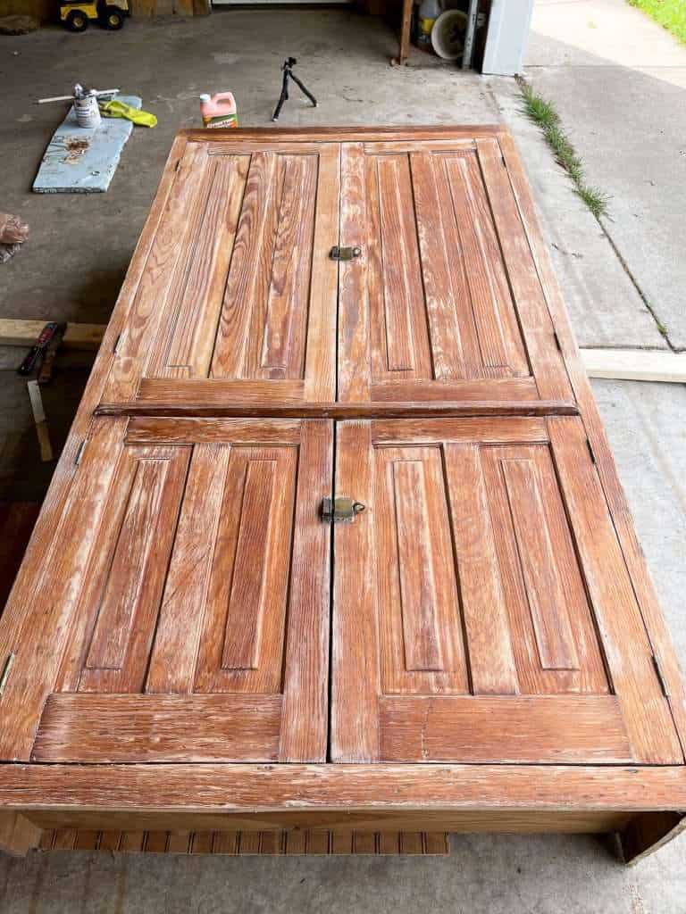 Stripped cabinet.