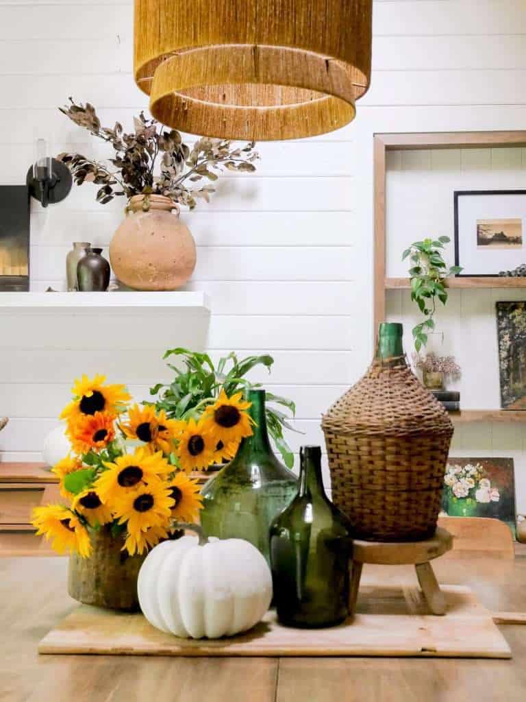 Final fall rustic farmhouse centerpiece.