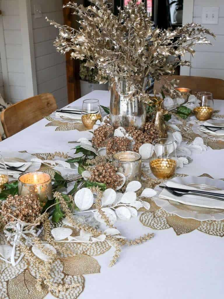 Christmas dining room table.