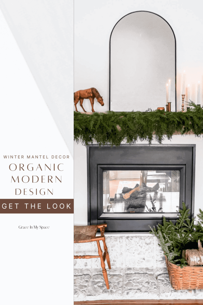 Organic Modern Design | Winter Mantel Decor