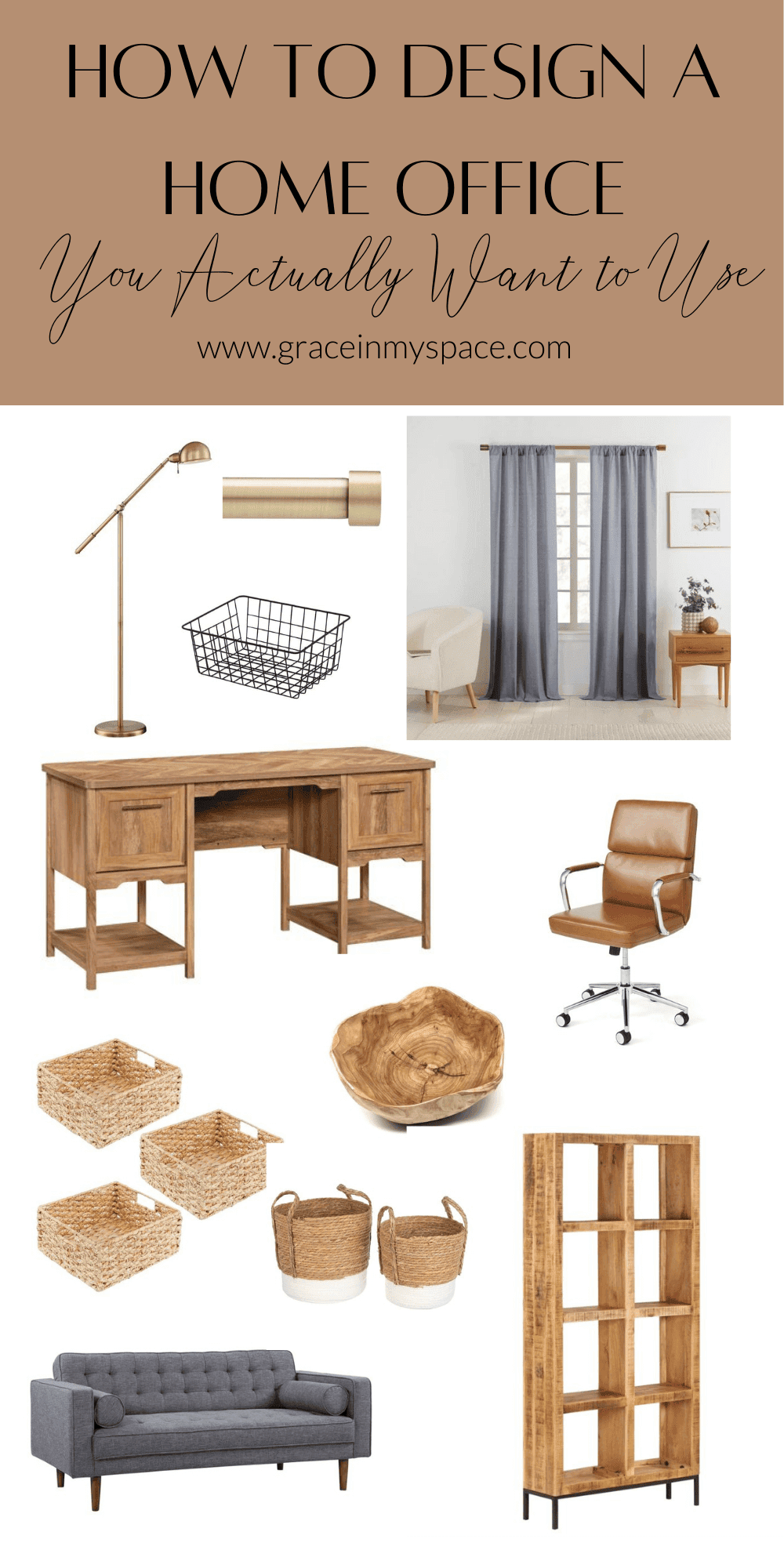 21 Ways to Design a Home Office You Want to Use - Grace In My Space