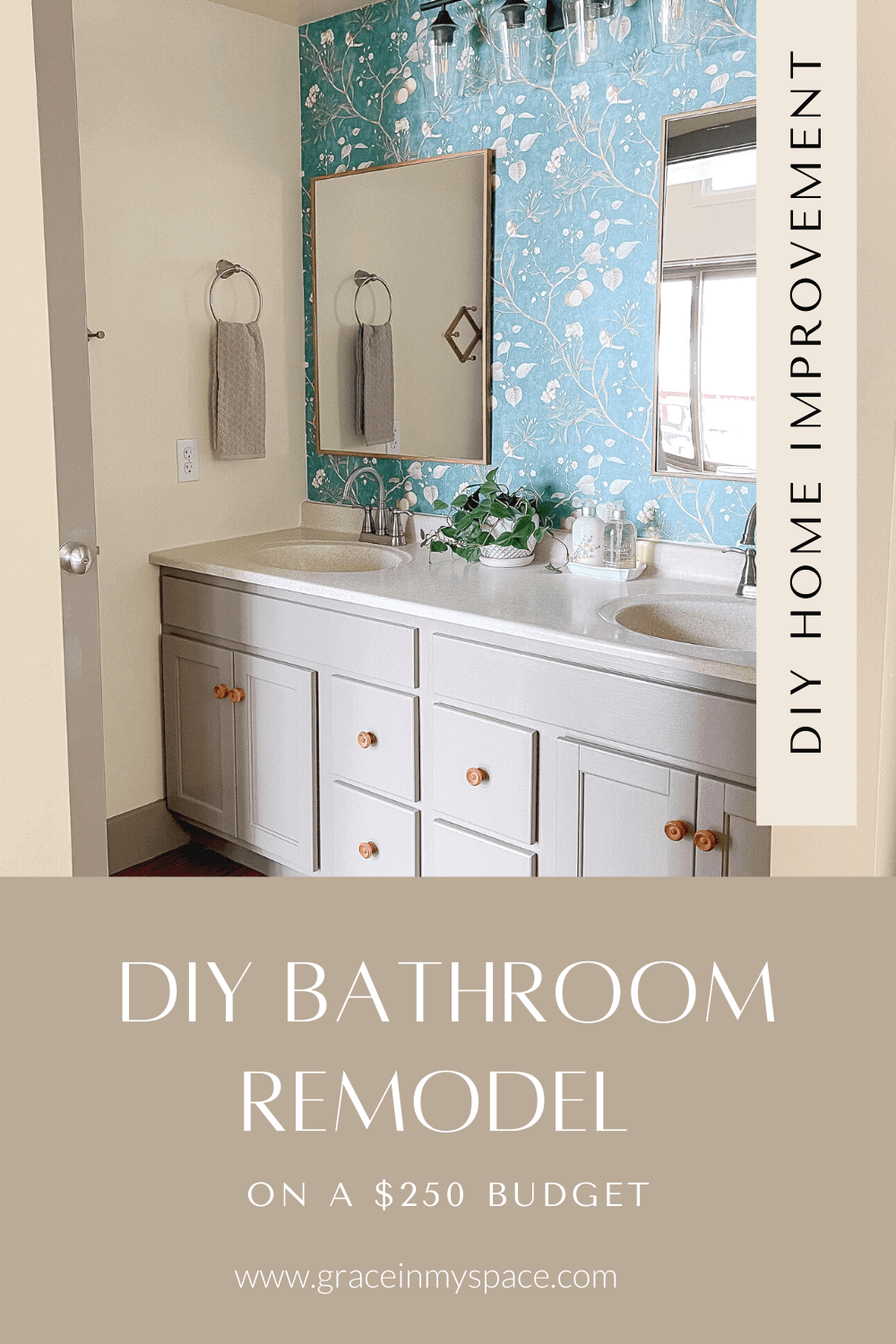 $250 DIY Bathroom Remodel on a Budget - Grace In My Space