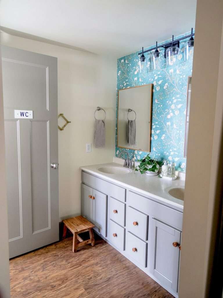 DIY bathroom remodel on a budget.