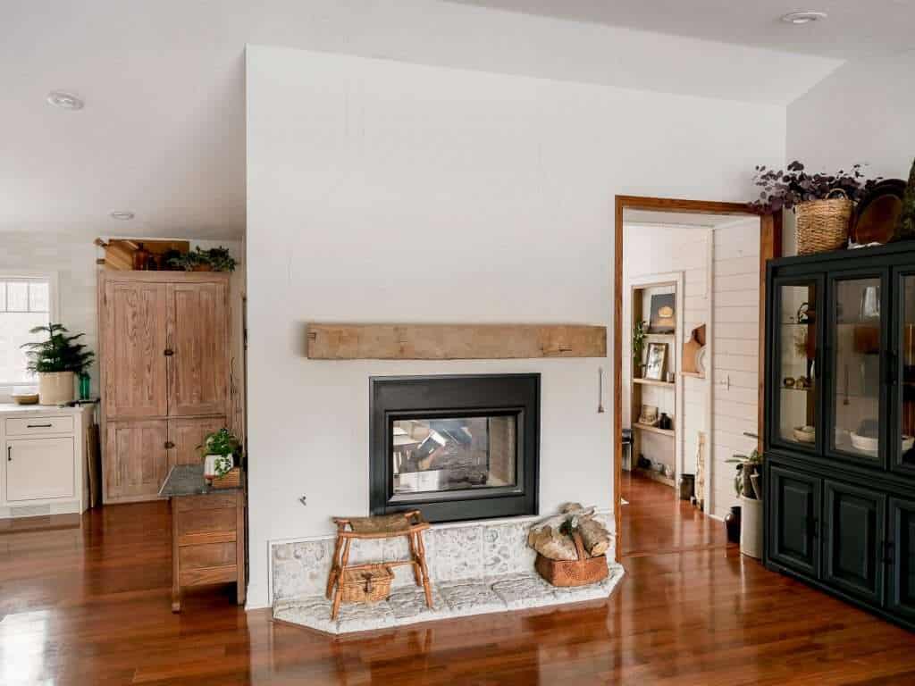 Fireplace before adding stone.