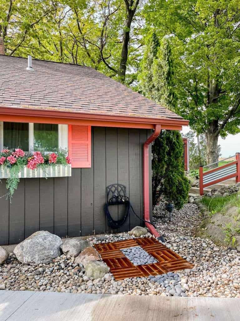 Cleaning station outside.