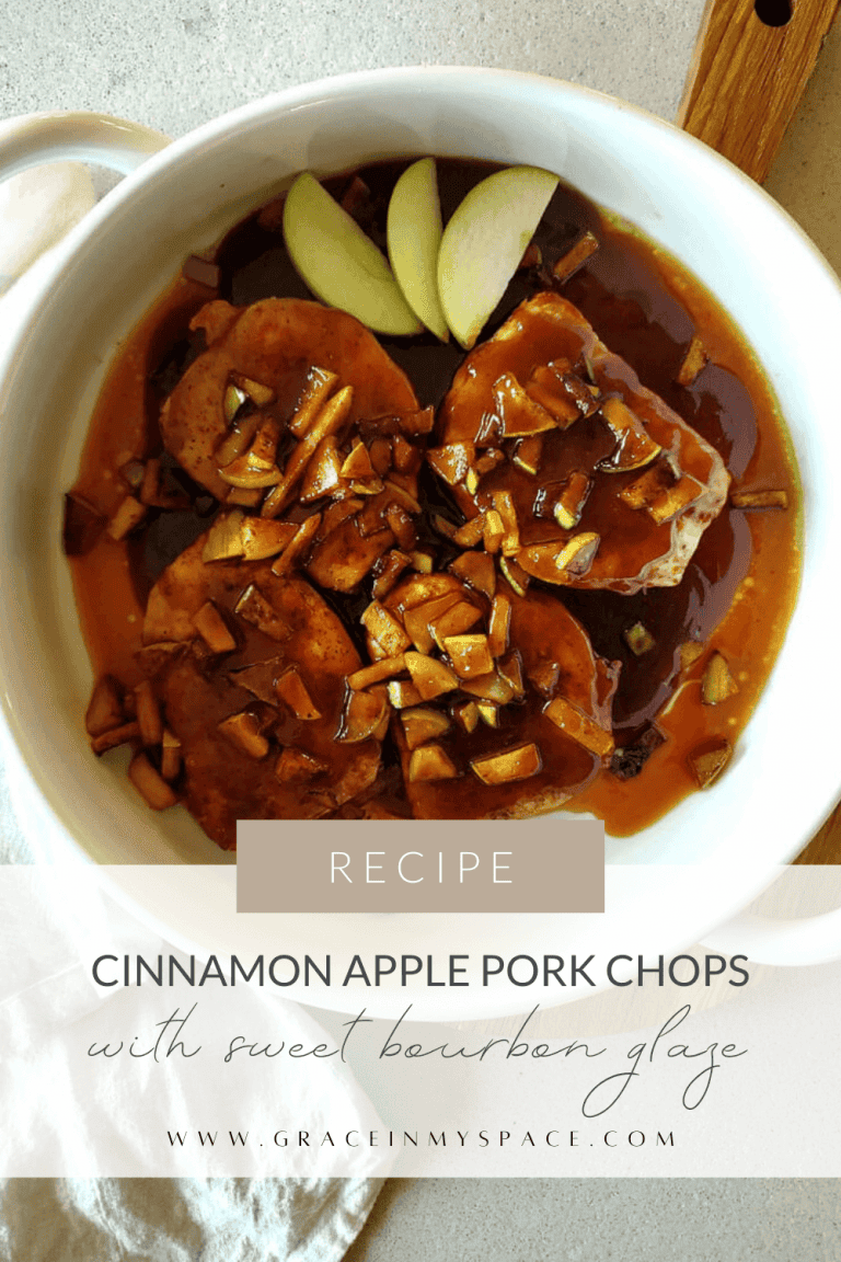 Cinnamon Apple Pork Chops with Bourbon Glaze Grace In My Space
