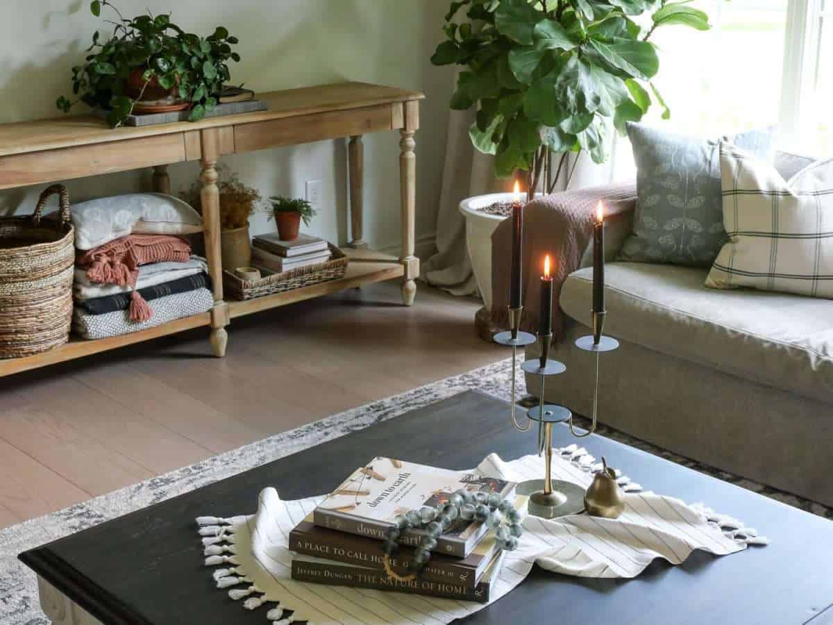 1 Minute Fall Coffee Table Styling Ideas