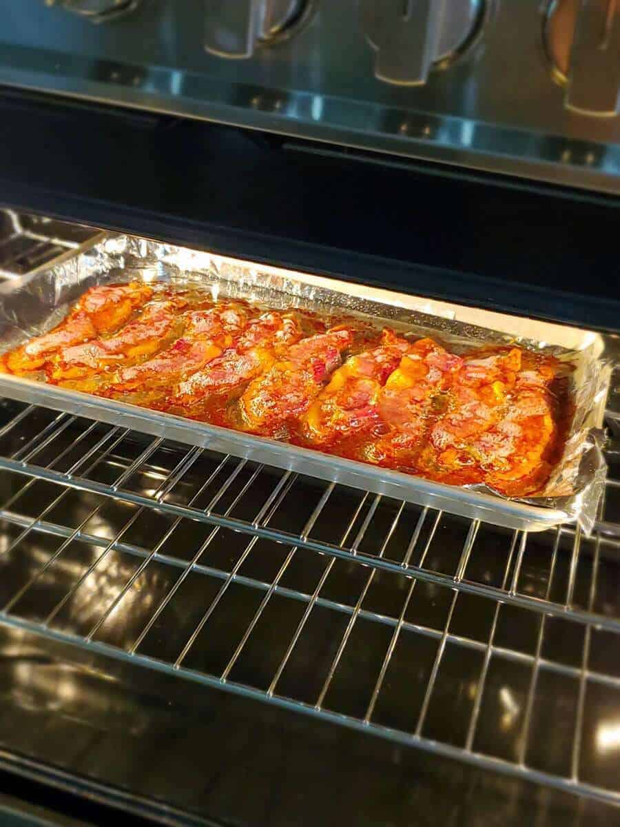 Cook bacon in oven