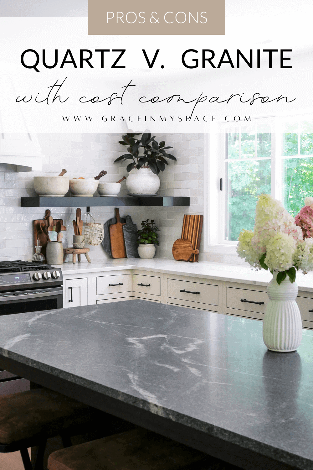 Pros & Cons of Quartz v. Granite Countertops with Cost Comparison in