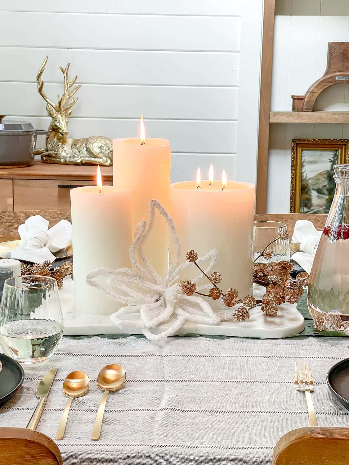 8 Easy Diy Christmas Candle Centerpiece Ideas Grace In My Space 9482