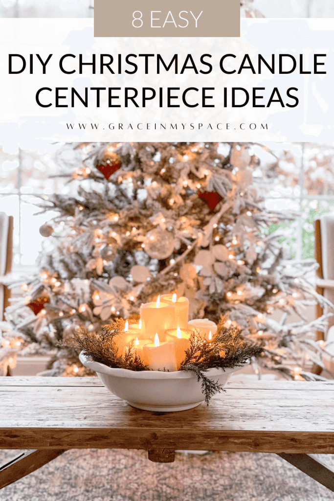 Christmas candle centrepieces out of old bakeware!