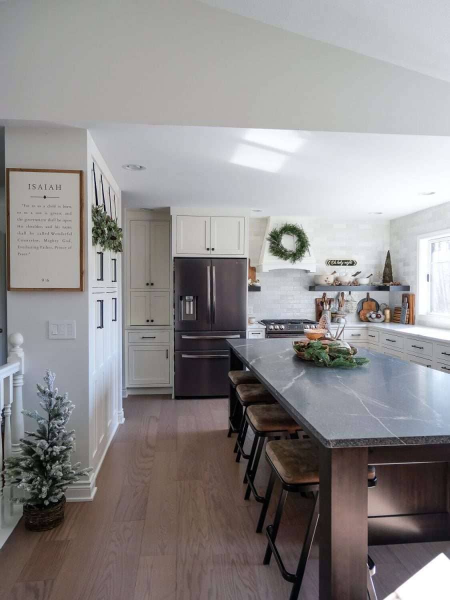 The BEST Way for How to Hang Wreaths on Kitchen Cabinets - Grace In My ...