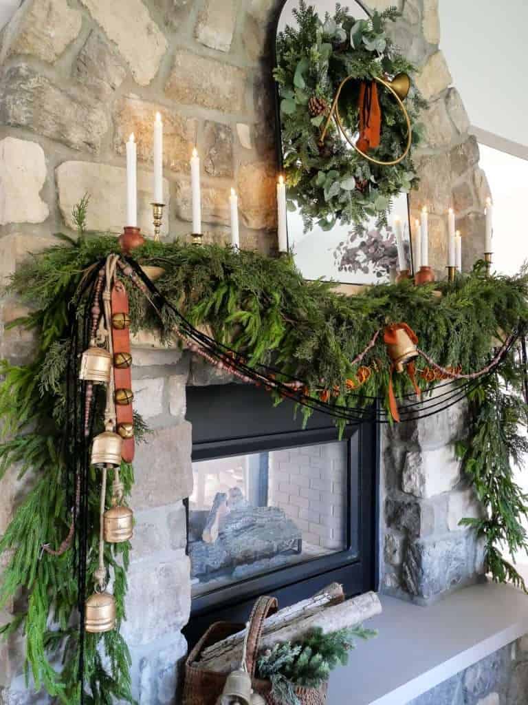 Christmas mantel garland.