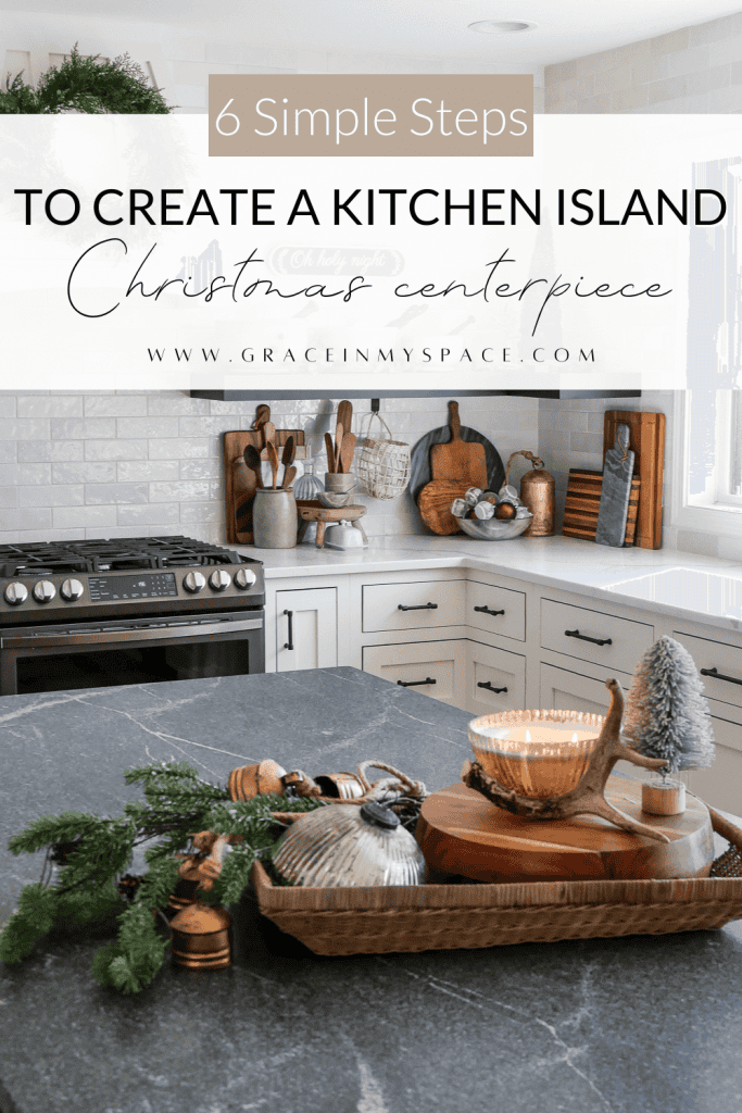 How to Create a Kitchen Island Christmas Centerpiece