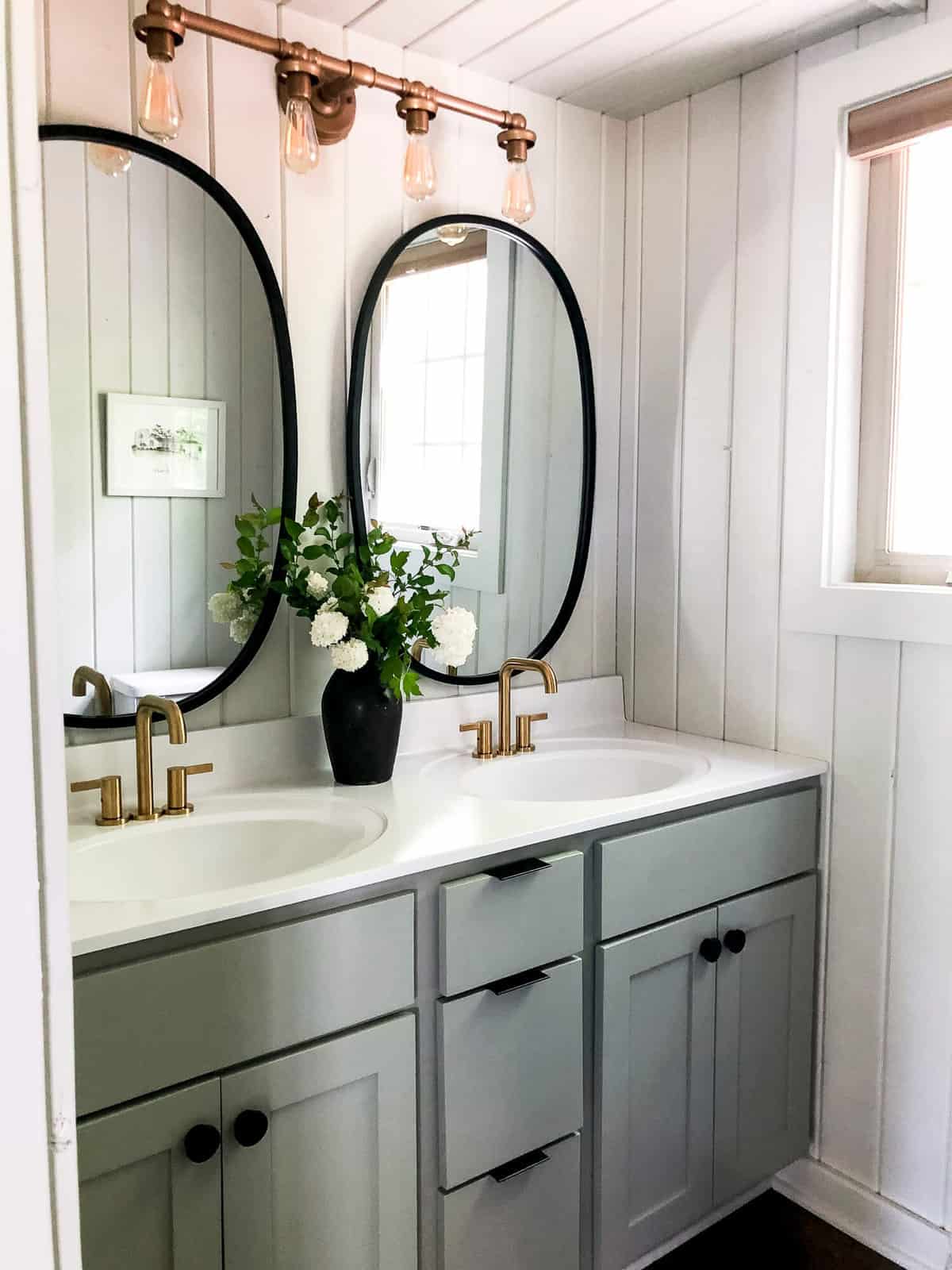 How to Paint Bathroom Cabinets WithOUT Sanding (8 Vital Steps) - Grace In My Space