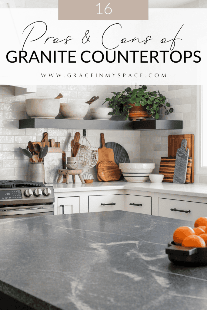 Pinterest image: Pros and Cons of Granite Countertops