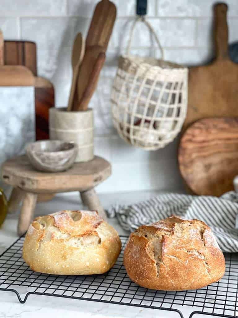 No-Knead Small Sourdough Loaf Recipe
