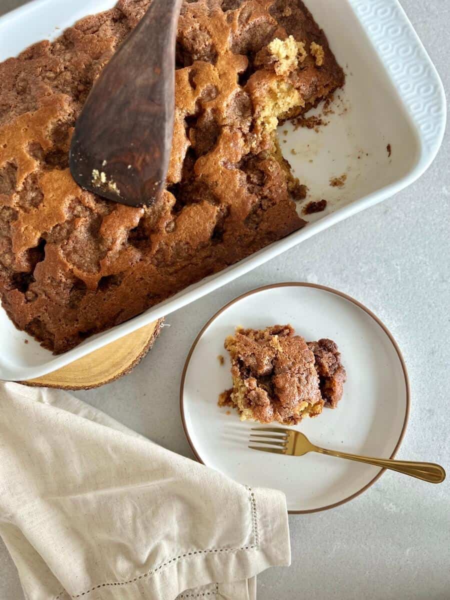Applesauce Coffee Cake with Baked Streusel