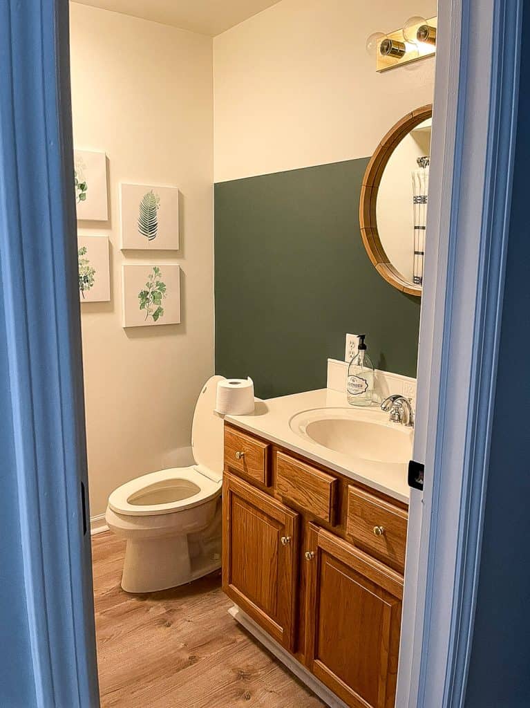 How to Create a Neutral Glam Basement Bathroom