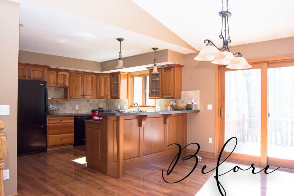 Kitchen before painting.