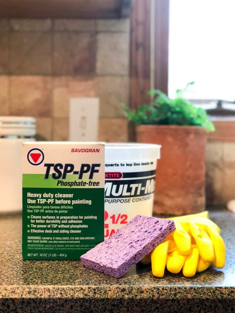 TSP for how to clean cabinets before painting.