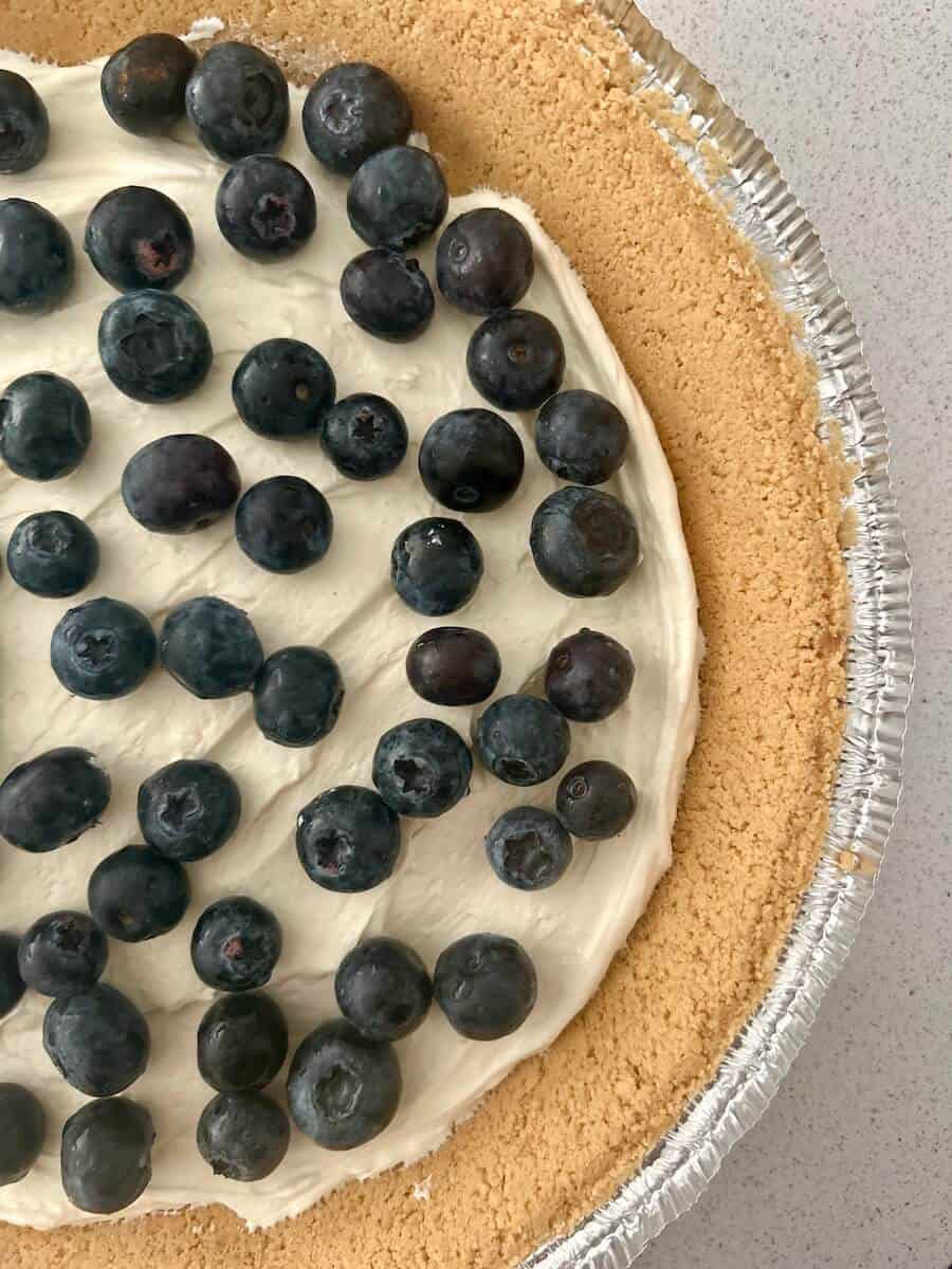 No bake blueberry pie with cream cheese graham cracker crust grace