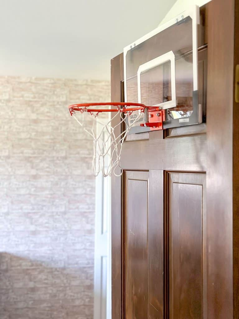 Over the door basketball hoop as boy cave ideas.