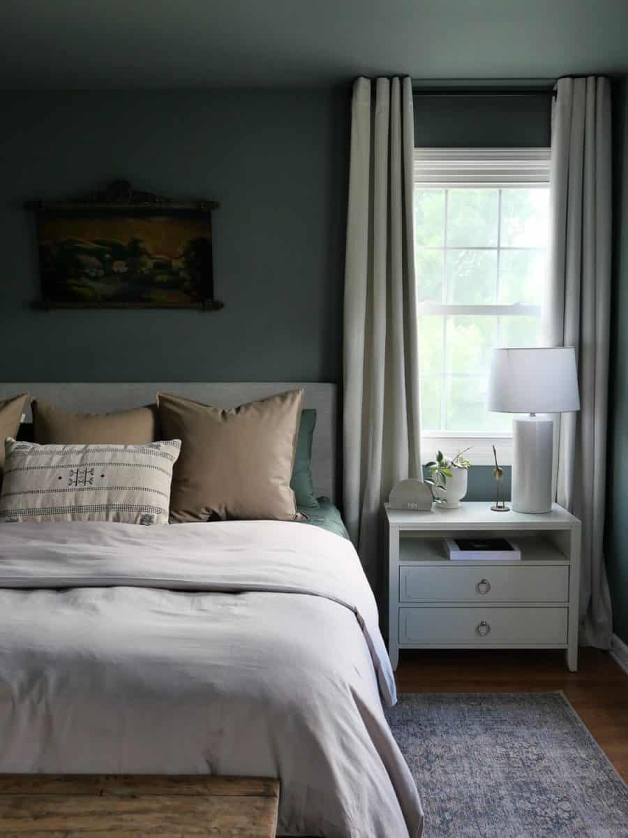 7 Design Benefits of a Moody Green Bedroom | Before and After