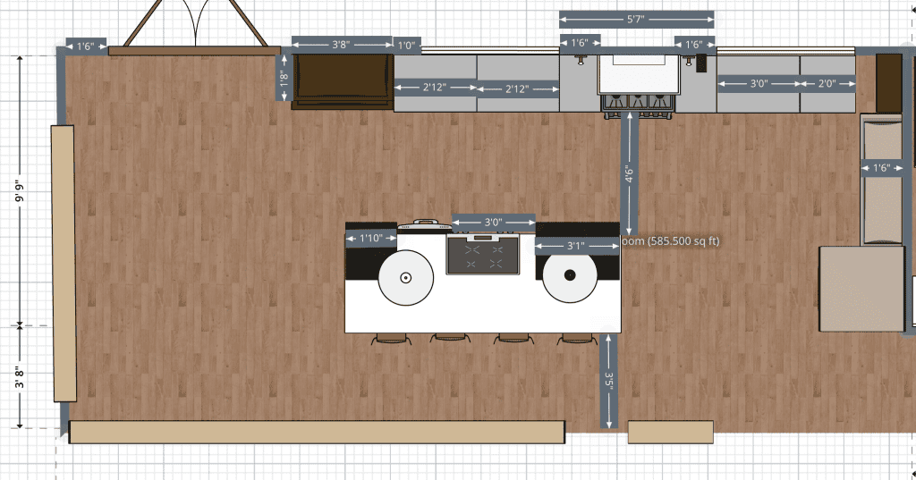 Kitchen layout 1.