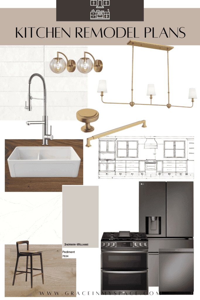 Kitchen remodeling mood board.