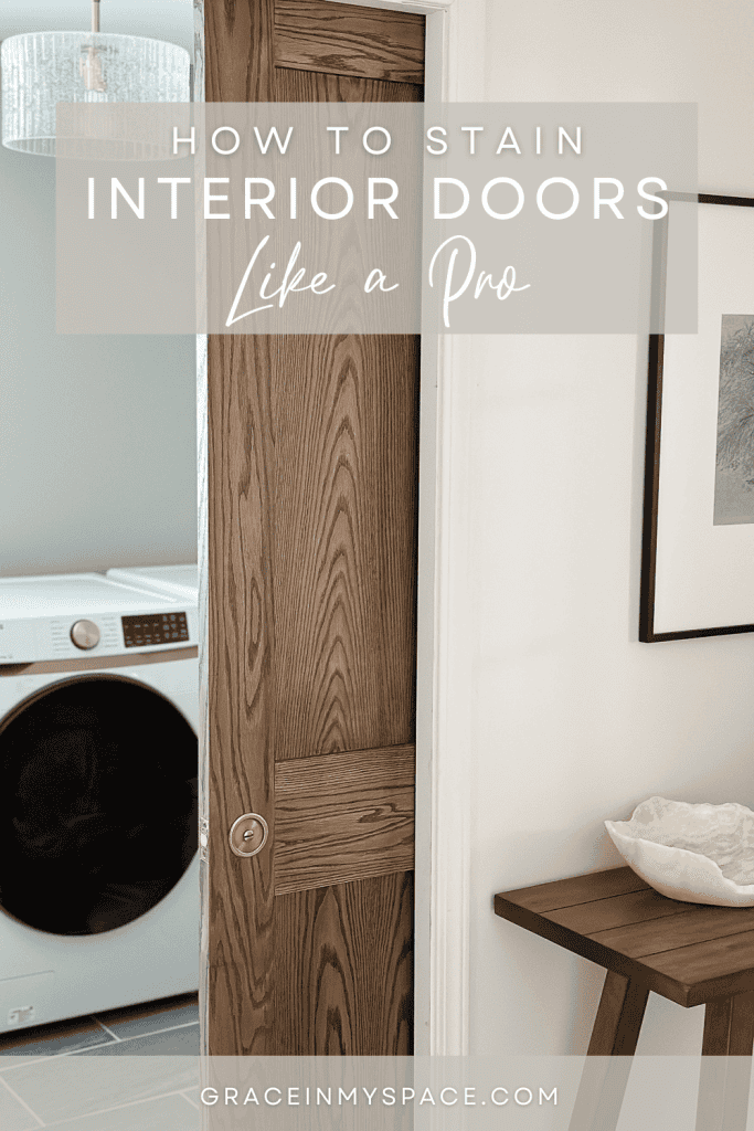 How to stain a door like a pro, pinterest image.