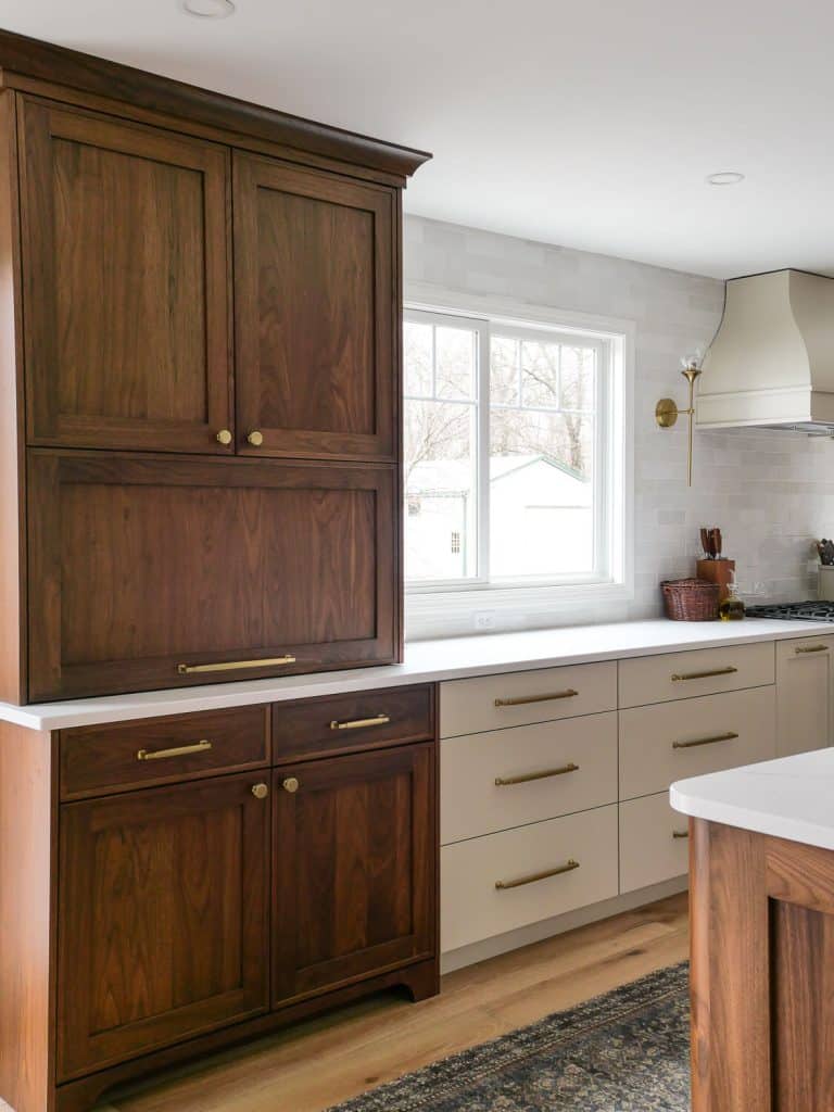 Overlay cabinet door style in a kitchen.