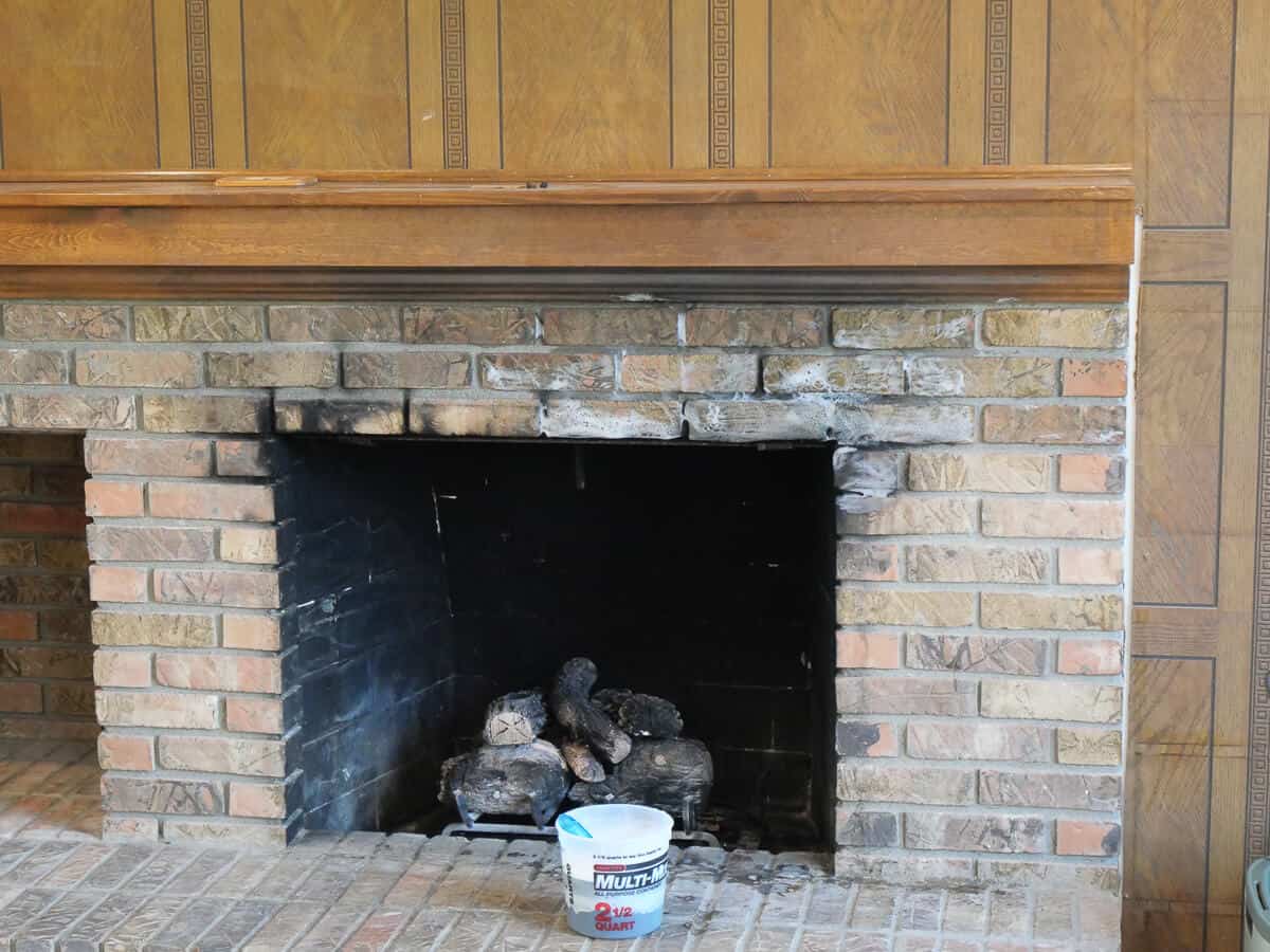 70s Brick Fireplace Makeover | Before and After - Grace In My Space