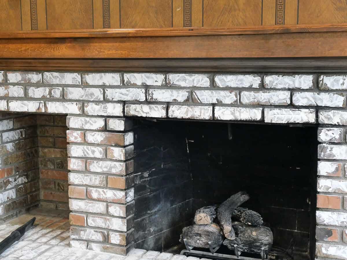 70s Brick Fireplace Makeover | Before and After - Grace In My Space