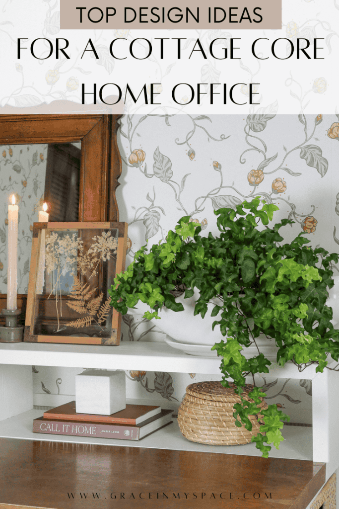 Best Cottage Core Decor Ideas for Home Office Pinterest image