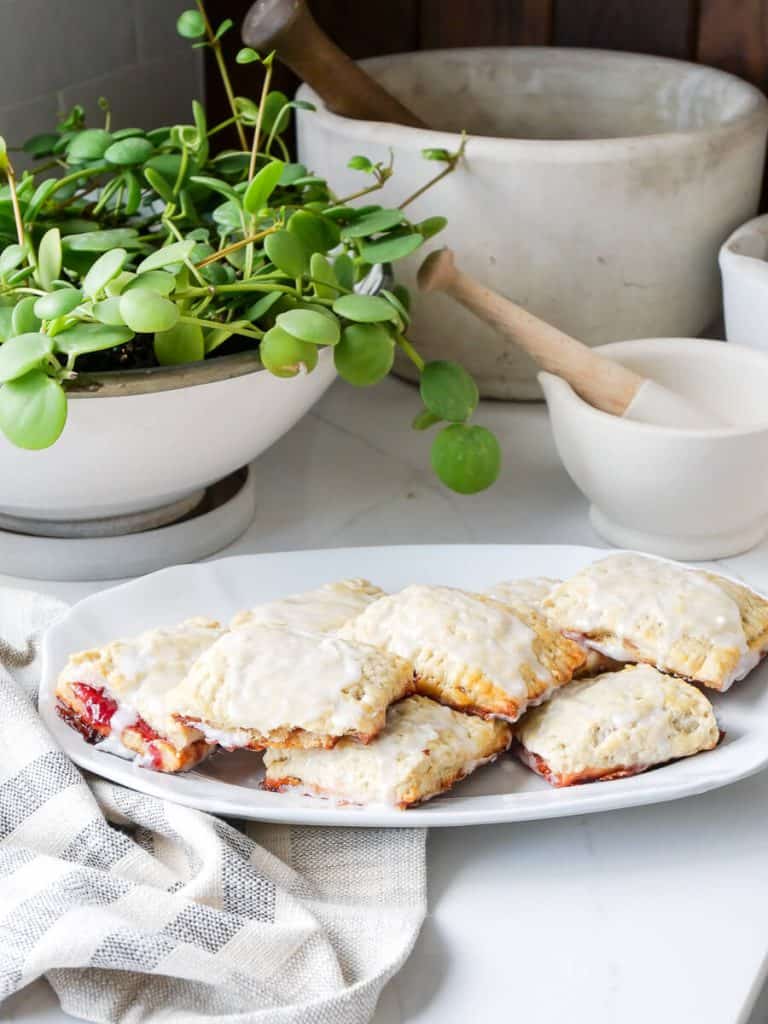 Sourdough discard pop tarts on a countertop.