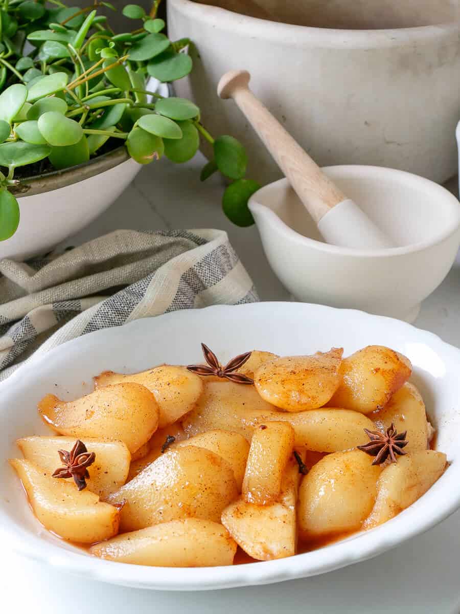 Mouth Watering Homemade Stewed Pears Recipe