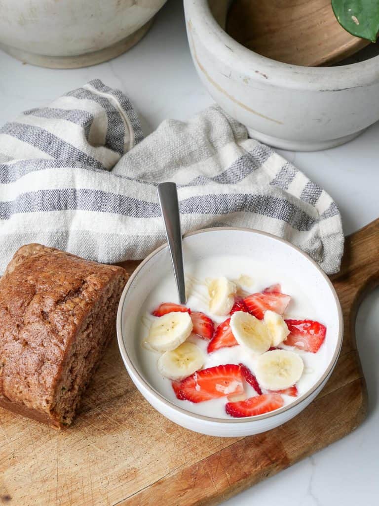 Homemade Instant Pot Yogurt in a bowl.