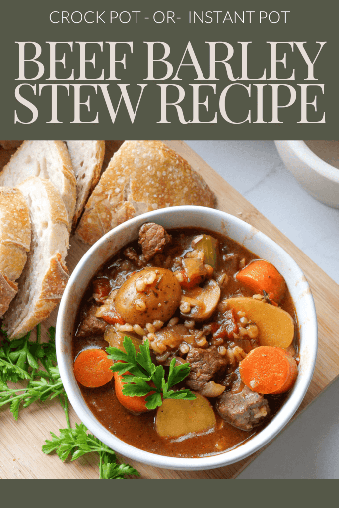 Best Beef Barley Stew recipe Pin