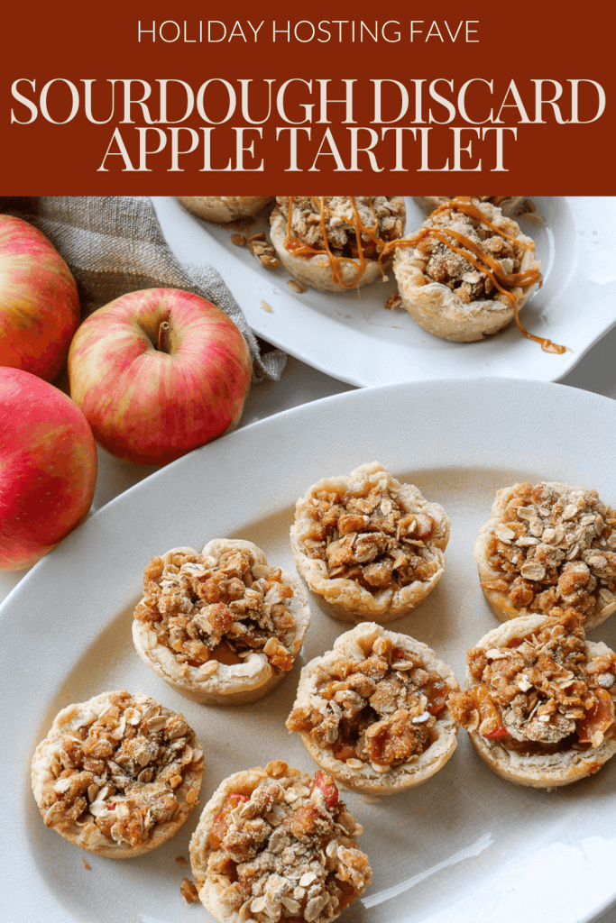 Sourdough discard apple tartlet.