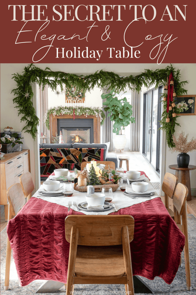 Elegant Christmas Table Decor pinterest pin