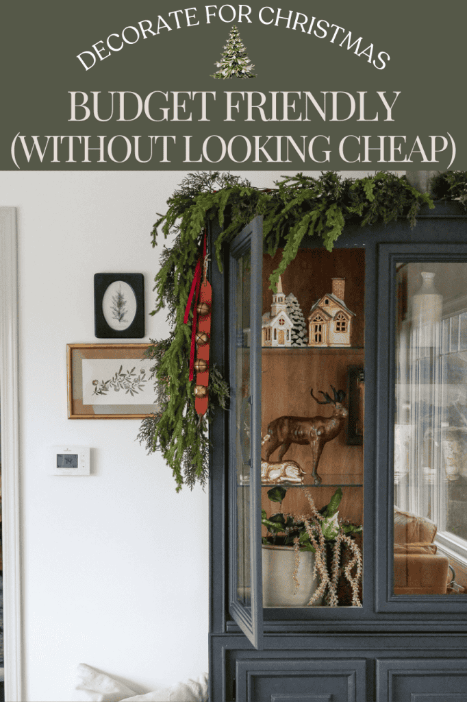 Christmas Decorating on a Budget pinterest pin