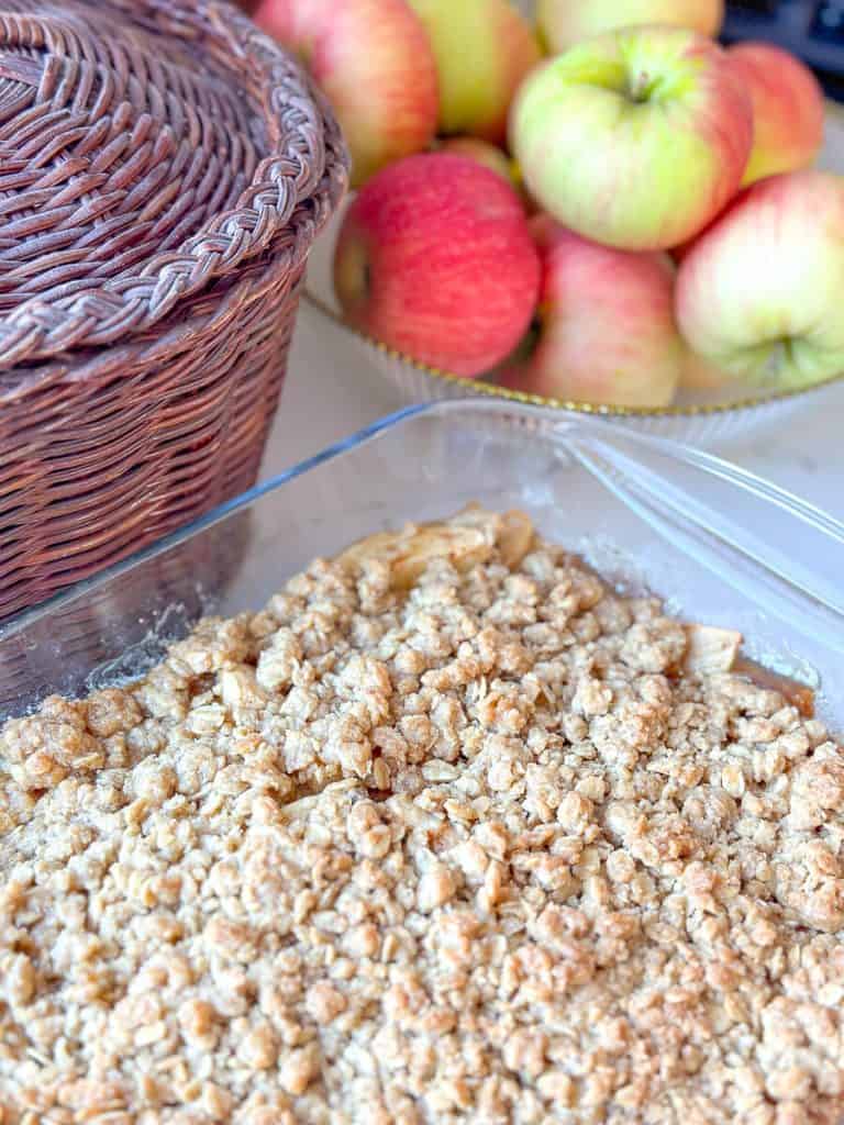 Crumb topping apple crisp.