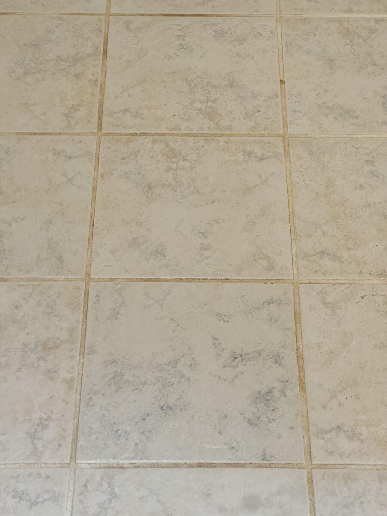 Bathroom grout before.