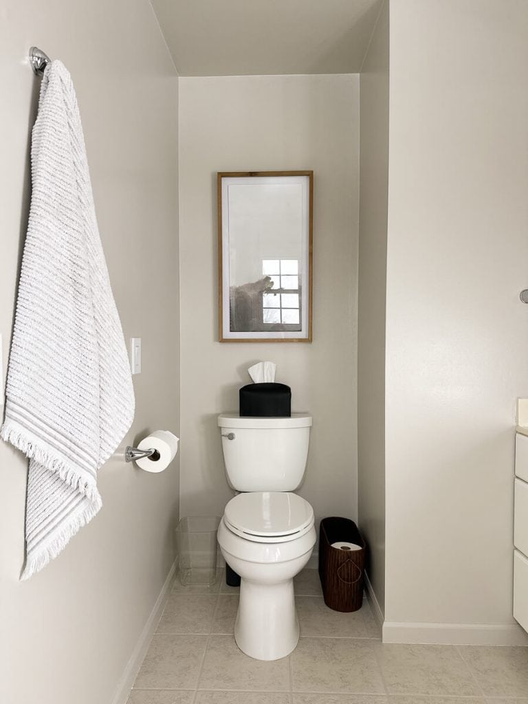 After photo of a toilet nook.