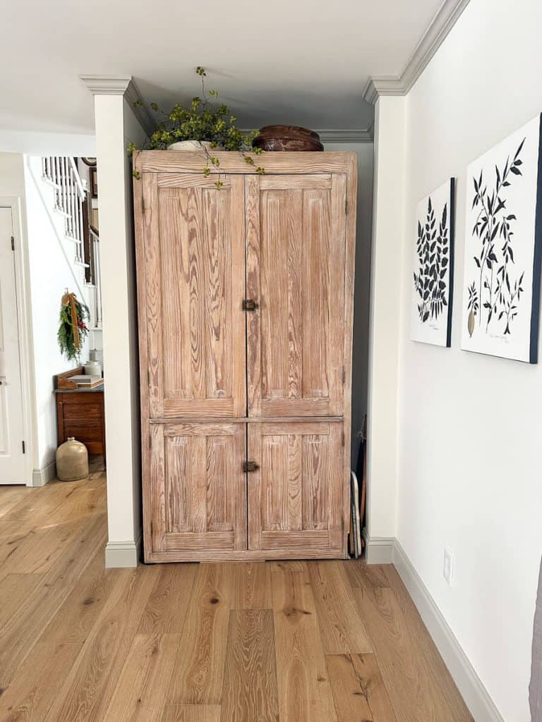 Cupboard in a dining room.